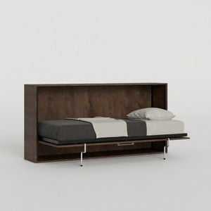 Letto singolo a scomparsa orizzontale 85x185cm doghe legno Kando NC - Bed by BICA S.p.A