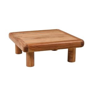 Tavolino basso quadrato da salotto in legno di acacia 80x80cm Galway - Coffee table by BICA S.p.A