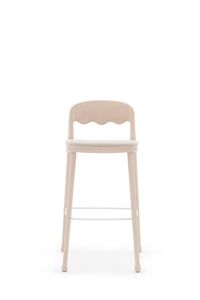 FRISÉE 255 - Ash stool with integrated cushion - Stool by Billiani