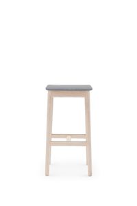WHITE 135 - Ash stool with integrated cushion - Stool by Billiani