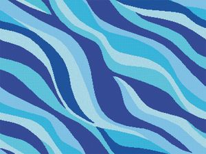ONDE 20 CELESTE - Glass mosaic - Wall tile-stone-brick by Bisazza