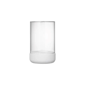Lantern CALMA M in Lily White made of concrete & glass - Accessories by Blomus