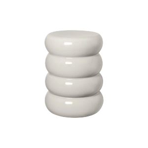 TORU Ceramic Stool Lily White round Ø 34 cm - Stool by Blomus