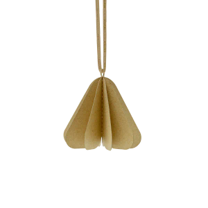 4-Piece Paper Bell KAZARY Tan, sustainable holiday décor - Accessories by Blomus