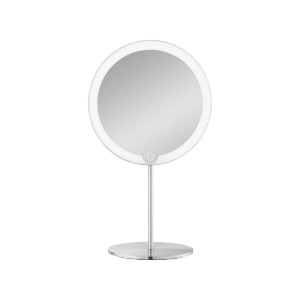 MODO LED Cosmetic Mirror Stainless Matte 5x - Accessories by Blomus