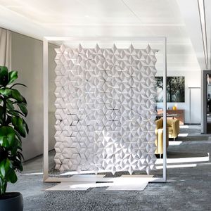Freestanding room divider Facet 238 x 260cm in Pearl Gray - Paneling by Bloomming