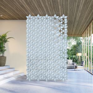 Facet hanging room divider 170 x 275cm in Pale Blue - Paneling by Bloomming