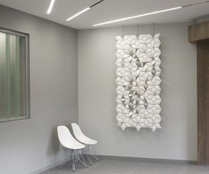 Facet hanging room divider 102 x 207cm in White - Screens by Bloomming