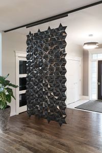 Facet hanging room divider 136 x 236cm with sliding track - Screens by Bloomming