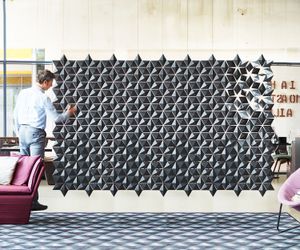 Facet hanging room divider 306 x 197cm in Graphite - Screens by Bloomming