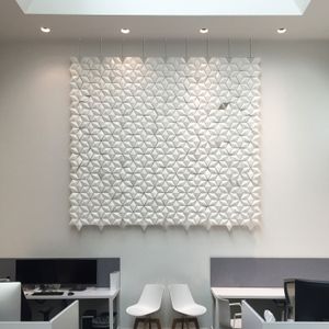 Facet hanging room divider 306 x 265cm in White - Screens by Bloomming