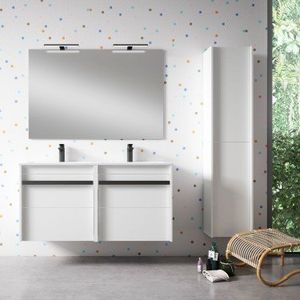 Mueble de baño suspendido ANAIS con encimera cerámica Moma - Washbasin cabinet by Blubbain