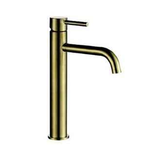 Grifo monomando alto Trento oro cepillado - Washbasin cabinet by Blubbain