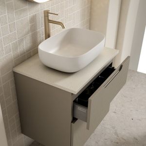 Orificios encimera terrazo - Washbasin cabinet by Blubbain
