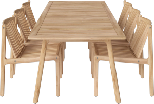 Patio garden dining set (6 chairs and table L220 cm) - Table by Bolia
