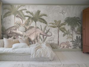 Vintage Palms Dinosaurs S9875W - Wallpaper by Borastapeter