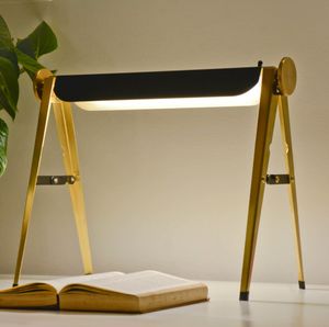 CAVALLETTO - LED adjustable brass desk lamp - Table lamp by Brillamenti
