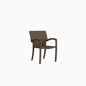 Fusion Stacking Dining Arm Chair - Chair by Brown Jordan