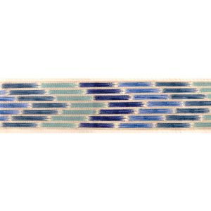 Cascade Border - Blue/Sky - Curtain by Brunschwig & Fils
