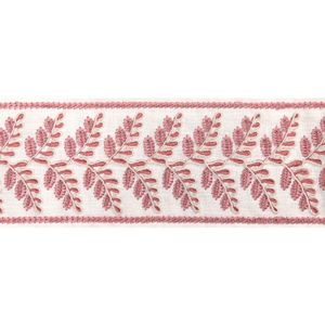 Fougere Border - Rosewood - Curtain by Brunschwig & Fils