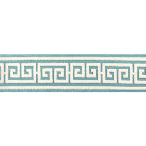 Paros Tape - Aqua - Curtain by Brunschwig & Fils