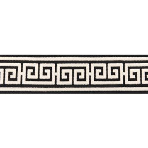 Paros Tape - Black - Curtain by Brunschwig & Fils