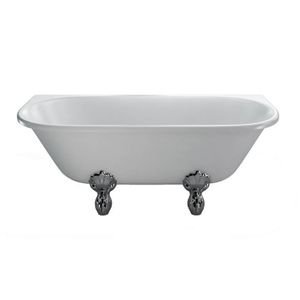 Avantgarde Back-to-wall 1700 Traditional Bath with Feet (with Luxury Claw feet in Chrome) | SKU L1C T12D | Burlington Bathrooms - Bathtub by Burlington