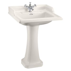 Bespoke Medici Classic 65cm Basin & Classic Pedestal (Medici with 1 tap hole) | SKU B15 1TH M | Burlington Bathrooms - Washbasin by Burlington