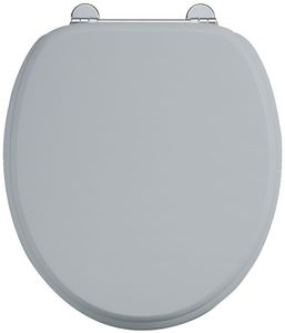 Bespoke Moon Grey Seat with Chrome Hinges | SKU S55CHR | Burlington Bathrooms - Shower by Burlington