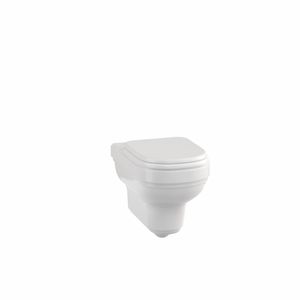 Riviera Wall Hung WC | SKU RIV13 - RIV.025 | Burlington Bathrooms - Toilet seat by Burlington