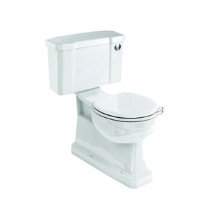 S Trap CC WC with 520 Front Push Button Cistern (S Trap CC WC with 520 Front Push Button Cistern) | SKU P18 C2 | Burlington Bathrooms - Toilet seat by Burlington