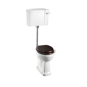 Standard Low Level WC with 520 Lever Cistern (With Chrome Flush Kit) | SKU C1 P2 T31 CHR | Burlington Bathrooms - Toilet seat by Burlington