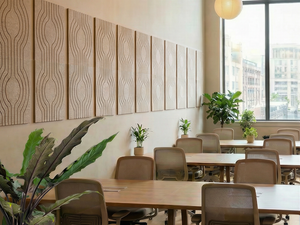 BuzziPixl, a modular wall panel system designed to build patterns, texture, and rhythm, one square at a time. - Screens by BuzziSpace