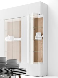Cupboard with showcase - wardrobe by Caccaro