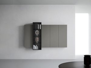 Wall unit with showcase - Cabinet by Caccaro