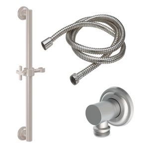 24" Grab Bar Handshower Kit - Cross Handle with Concave Base - Shower by California Faucets