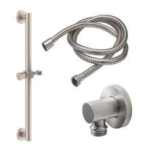 24" Grab Bar Handshower Kit - Hammered Cylinder Handle with Round Base - Shower by California Faucets