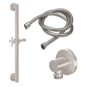 24" Grab Bar Handshower Kit - Smooth Cross Handle with Round Base - Shower by California Faucets
