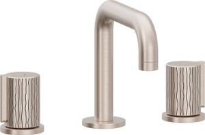 8" Widespread Lavatory Faucet - Quad Spout and Rivulet Intaglio Handle - Tap by California Faucets