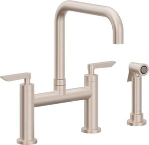 Bridge Kitchen Faucet with Sidespray - Quad Spout - Tap by California Faucets