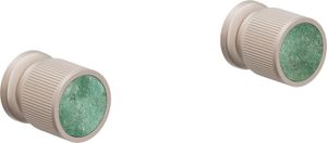 2 Handle Tub or Shower Trim Only, with Green Aventurine Gemstone Handle Cap - Shower by California Faucets