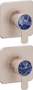 StyleTherm Vista™ Trim Only with 1-Outlet Control, with Sodalite Gemstone Handle Cap, Installs Vertical or Horizontal - Shower by California Faucets