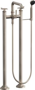 Floor Mount Tub Filler Low Spout - Wheel Handles - 8508W-ETF.FR - Tap by California Faucets