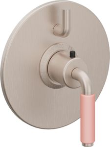 StyleTherm Trim Only with Single Volume Control - Pink Porcelain Lever - Shower by California Faucets