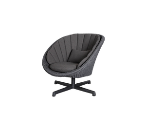 Peacock lounge chair w/swivel aluminium base - Armchair by Cane-line