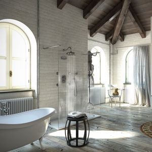 COLONIAL HIGH WALL OUTLET - Wall-mounted shower panel with diverter - Shower panel by Carimali