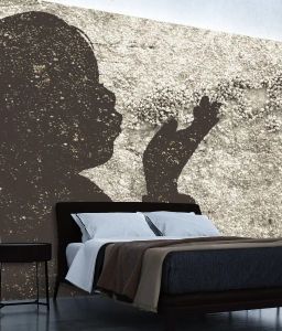 Wallpaper Bambina che soffia - Wallpaper by Carta da Parati Artistica