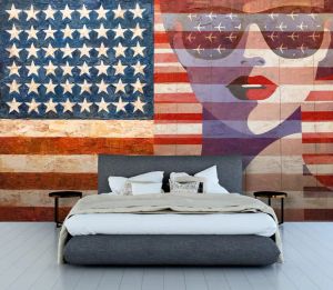 Wallpaper Bandiera americana - Wallpaper by Carta da Parati Artistica