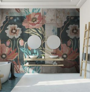 Wallpaper Fiori color - Wallpaper by Carta da Parati Artistica