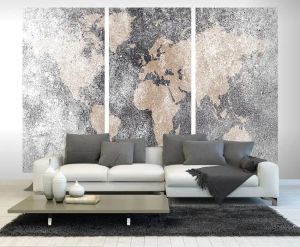 Wallpaper Parete mondo vintage - Wallpaper by Carta da Parati Artistica